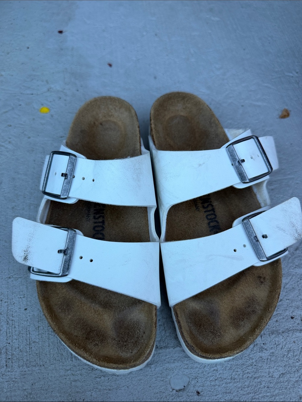 Birkenstock White Double-Buckle Kids Sandals